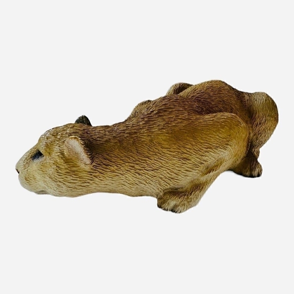 Cougar Statue Hunting Puma Figurine Cougar Sandcast Sculpture Animal Monument - Picture 5 of 8